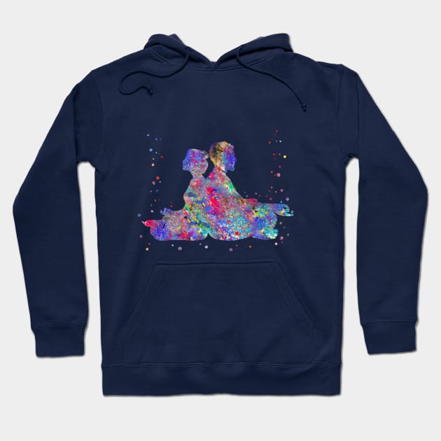 Couple meditation Hoodie by RosaliArt